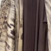 Nura Printed Double Shrug Abaya - BROWN ( NEW LAUNCH )