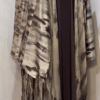 Nura Printed Double Shrug Abaya - BROWN ( NEW LAUNCH )