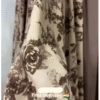 Nura Printed Double Shrug Abaya - COFFEE ( NEW LAUNCH )