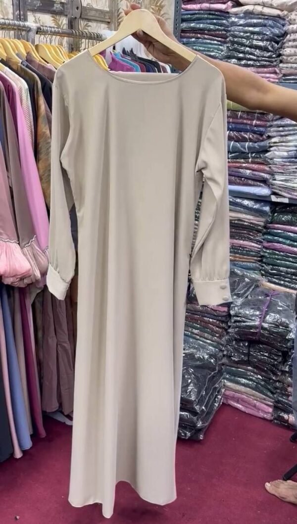 Rushi Daily Wear Pocket Abaya | NUDE