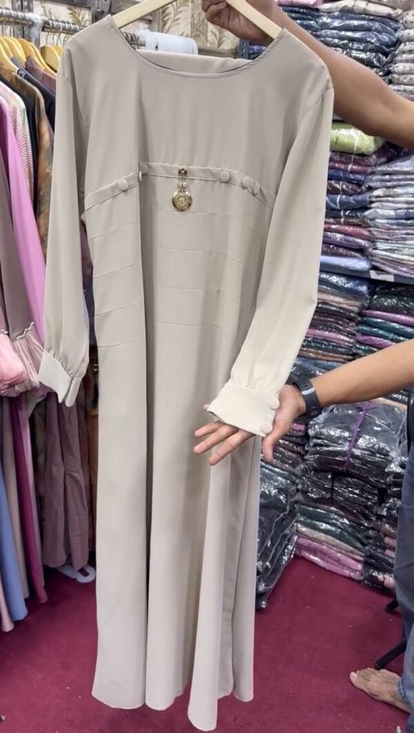 Rushi Daily Wear Pocket Abaya | NUDE