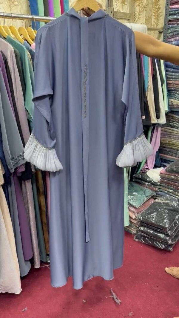 Al-Fatimah Front Open Abaya | GRAY