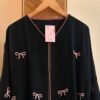 AFIFA A-LINE BOW ABAYA | BLACK