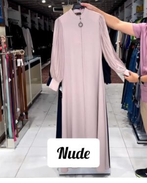 IRAM ZIPPER ABAYA | NUDE